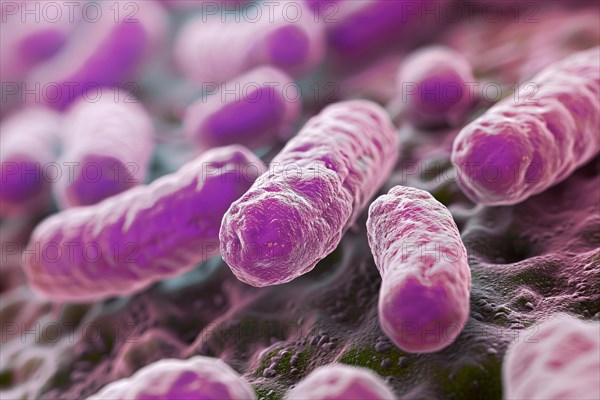 Escherichia Coli Bacteria. KI generiert, generiert, AI generated