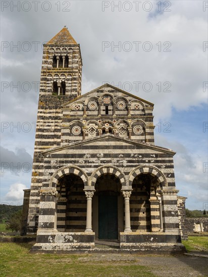 Abbey church Santissima Trinita di Saccargia of the destroyed Camaldolese monastery, near Codrongianos, Province of Sassari, Sardinia, Italy, Europe