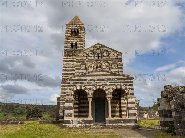 Abbey church Santissima Trinita di Saccargia of the destroyed Camaldolese monastery, near Codrongianos, Province of Sassari, Sardinia, Italy, Europe