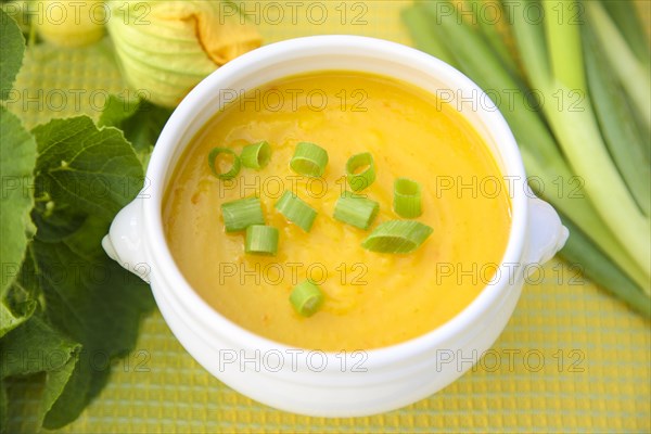 South German cuisine, pumpkin soup, Hokkaid soup, pumpkin, fruit vegetables, fruit, healthy cooking, vegetarian, vegan, autumn cuisine, pumpkin dishes, food, studio, soup bowl, lion's head bowl, Germany, Europe