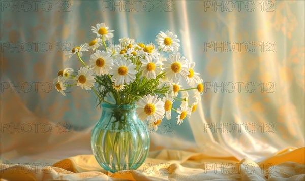 Chamomile bouquet in a vase AI generated