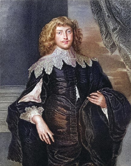 George Digby, 2nd Earl of Bristol, (baptised 5 November 1612 in Madrid, died 20 March 1677) (1) was an English statesman and royalist, Historical, digitally restored reproduction from a 19th century original, Record date not stated