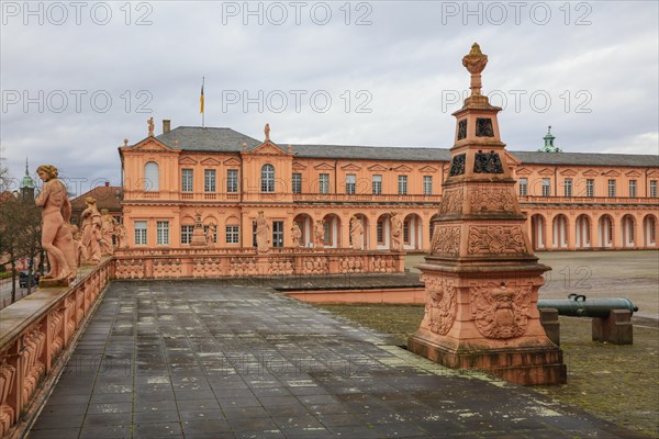 Court of honour baroque three-winged complex Rastatt Palace, former residence of the Margraves of Baden-Baden, Rastatt, Baden-Wuerttemberg, Germany, Europe