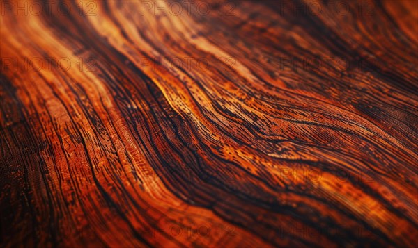 Background made of exotic tigerwood veneer AI generated