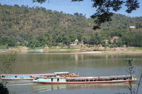 View over the Mekong at Luang Prabang, Luang Prabang province, Laos, Asia