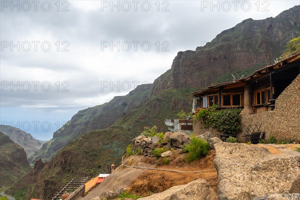 Homes in the Barranco de Guayadeque in Gran Canaria, Canary Islands