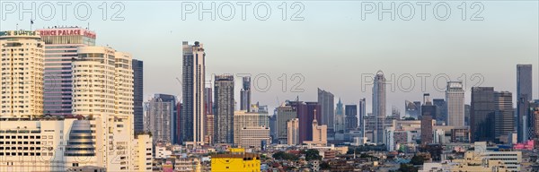 Panorama from Golden Mount, skyline of Bangkok, Thailand, Asia