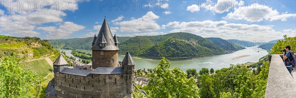 Stahleck Castle Youth Hostel, Stahleck Youth Castle, Bacharach am Rhein, UNESCO World Heritage Cultural Landscape Upper Middle Rhine Valley, World Heritage Site, Rhineland-Palatinate, Germany, Europe