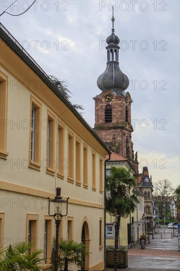 Museumsstrasse, Church of St Alexander, Rastatt, Baden-Wuerttemberg, Germany, Europe