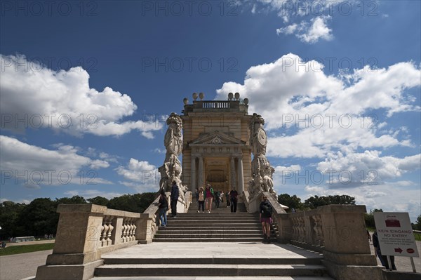 Side portal of the Gloriette, built in 1775, Schoenbrunn Palace Park, Schoenbrunn, Vienna, Austria, Europe