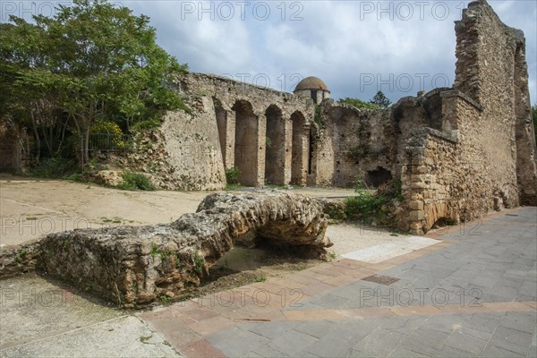 Ruins of the old city wall in Alghero, Sassari province, Sardinia, Italy, Mediterranean, Southern Europe, Europe