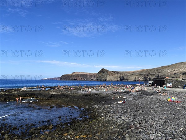 Natural beach of Agaete, Gran Canaria, Spain, Europe