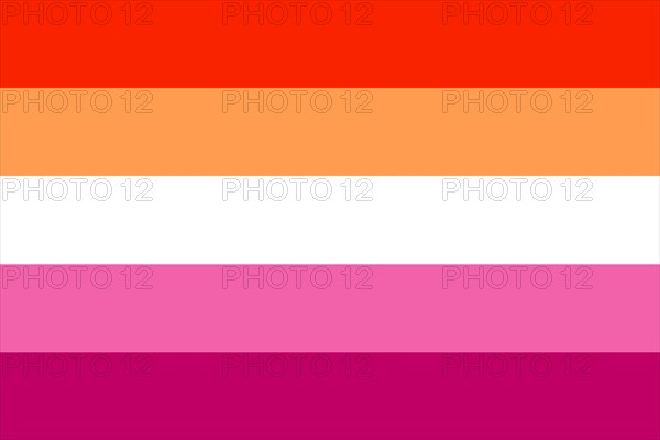 Illustration of the Lesbian Pride Flag. Movement LGBT. Symbol of sexual minorities