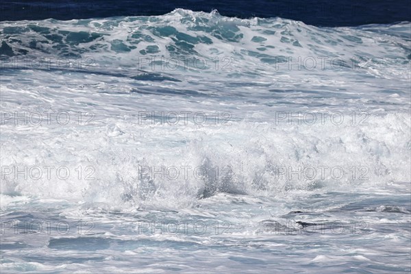 Roaring surf, waves, surf waves, sea surf, spray, Atlantic Ocean, Agaete, Gran Canaria, Canary Islands, Spain, Europe