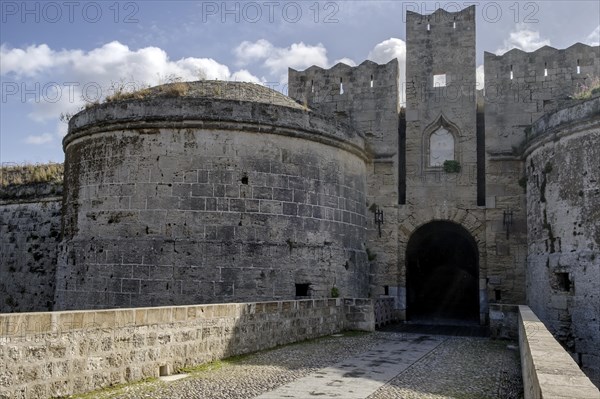 Amboise Gate by the Outer City Wall, Rhodes Town, Rhodes, Greece, Europe