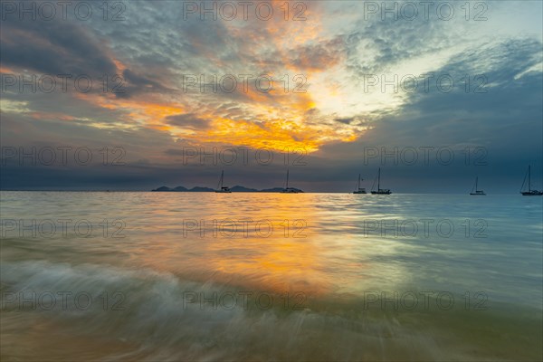 Sunset, Koh Mook Island, Andaman Sea, Thailand, Southeast Asia, Asia