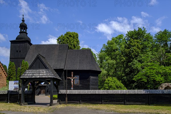 The Peter and Paul Church, a timber-framed church dating from 1788, is one of the architectural monuments of Roznow (Rosen), Wolczyn commune, Kluczbork district, Opole voivodeship, Poland, Europe