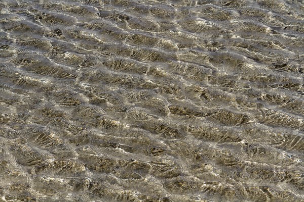 Wave pattern in shallow water, beach, texture, background, Costa Calma, Fuerteventura, Canary Island, Spain, Europe