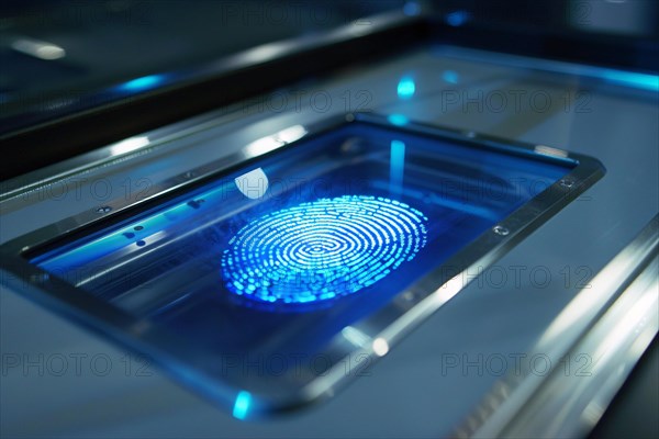 Fingerprint security device. KI generiert, generiert, AI generated