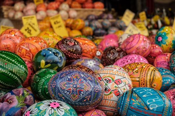 Easter market, eggs, colourful, Easter, painting, art, pattern, tradition, sale, market, market stall, Prague, Czech Republic, Europe