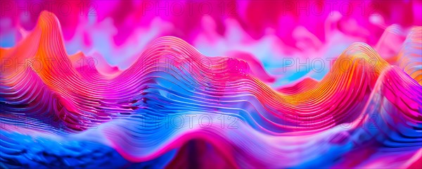 AI generated abstract art conveying sound waves and digital particles