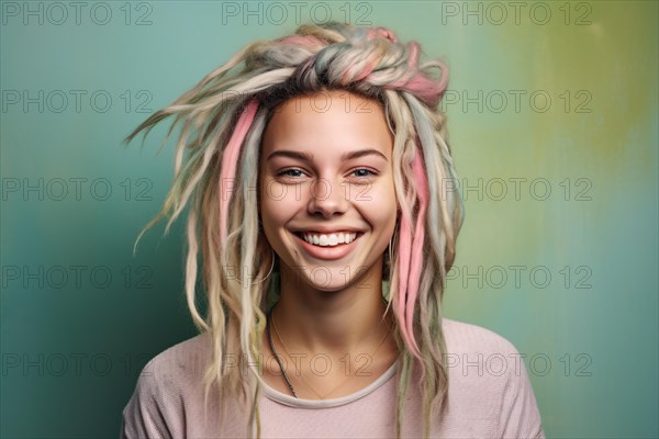 Youngs miling woman with dreadlocks. KI generiert, generiert, AI generated