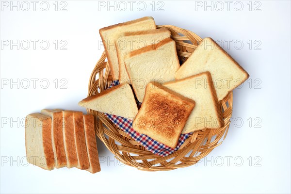 Slices of toast in baskets, toast