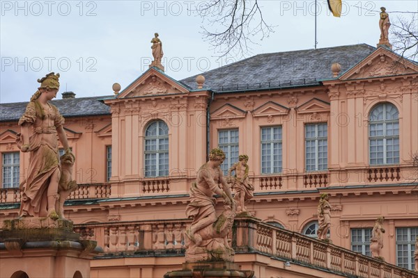 Court of honour baroque three-winged complex Rastatt Palace, former residence of the Margraves of Baden-Baden, Rastatt, Baden-Wuerttemberg, Germany, Europe