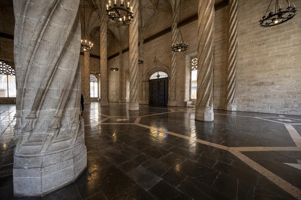 Interior, Lonja de la Seda Palace, UNESCO World Heritage Site, Valencia, Spain, Europe