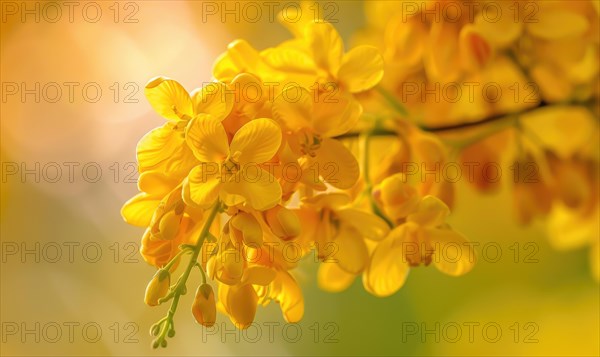 Close-up of a laburnum flower cluster AI generated