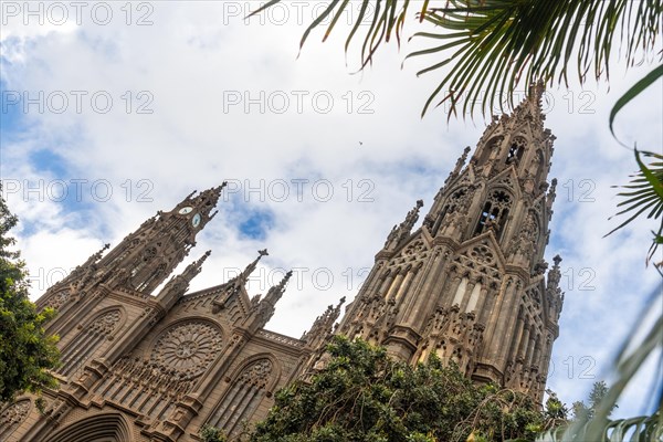 The beautiful Church of San Juan Bautista, Gothic Cathedral of Arucas, Gran Canaria, Spain, Europe