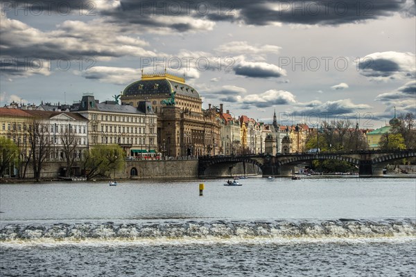 Sightseeing, Old Town Prague, bridge, Vltava, river, Prague, Czech Republic, Europe