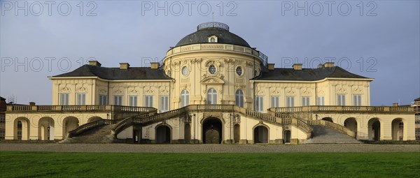 Rococo-style hunting and pleasure palace Schloss Solitude, built by Duke Carl Eugen von Wuerttemberg, Stuttgart, Baden-Wuerttemberg, Germany, Europe