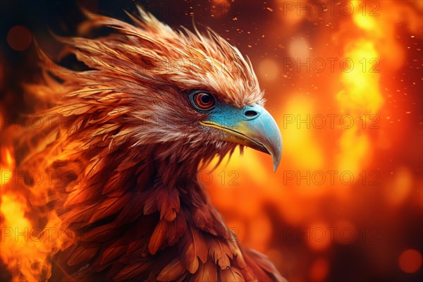 Phoenix bird. KI generiert, generiert, AI generated