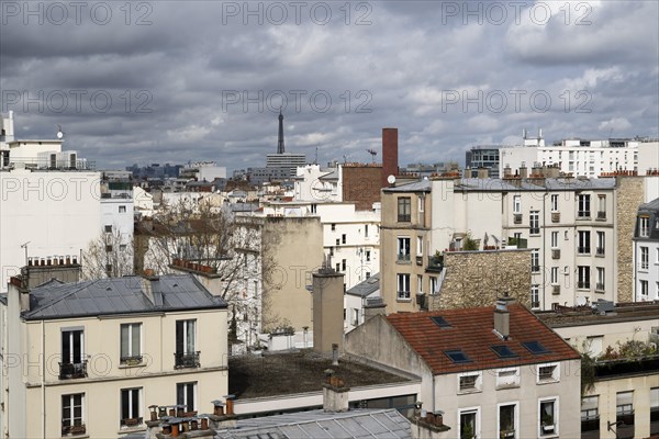 Residential buildings in Montparnasse, Eiffel Tower, Paris, France, Europe