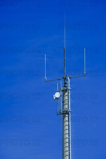 Mobile phone mast near the Avacon substation Helmstedt, Helmstedt, Lower Saxony, Germany, Europe