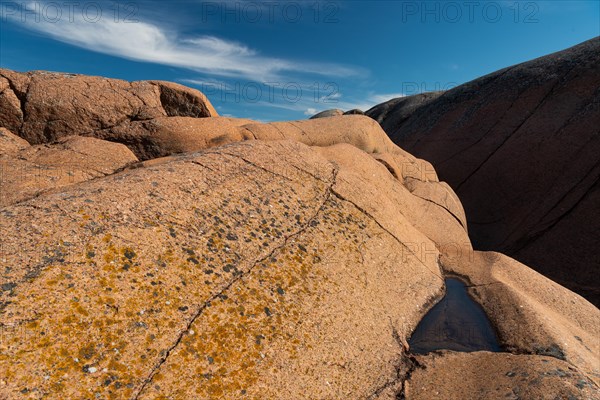 Red granite, rocky coast, Havsvidden, Geta, Aland, Aland Islands, Finland, Europe