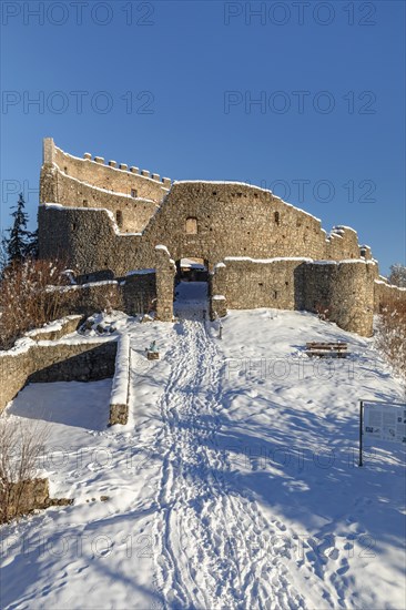 Eisenberg castle ruins near Pfronten in Allgaeu, Swabia, Bavaria, Germany, Pfronten, Bavaria, Germany, Europe