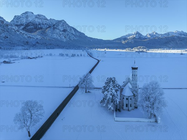 Pilgrimage church of St Coloman near Schwangau, Allgaeu, Swabia, Bavaria, Germany, Schwangau, Ostallgaeu, Bavaria, Germany, Europe