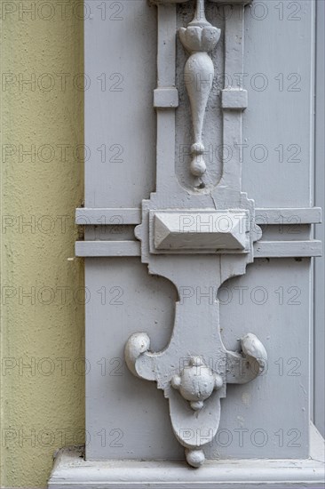 Ornamentation on historical architecture in the city centre of Weimar, Thuringia, Germany, Europe