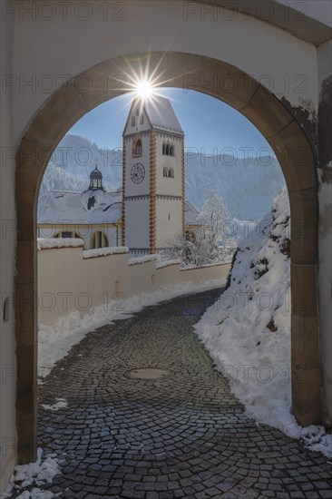 St. Mang's Monastery Church, Fuessen, Ostallgaeu, Swabia, Bavaria, Germany, Fuessen, Ostallgaeu, Bavaria, Germany, Europe