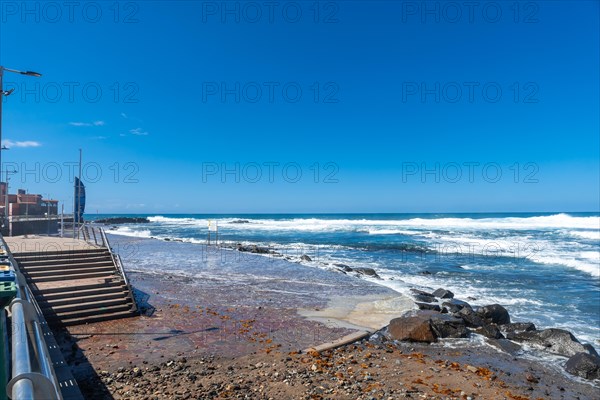 Natural pools in Los Charcones and Playa el Puertillo and in Gran Canaria. Spain