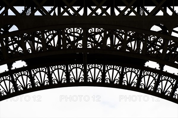 Eiffel Tower, close-up, Paris, Ile-de-France, France, Europe