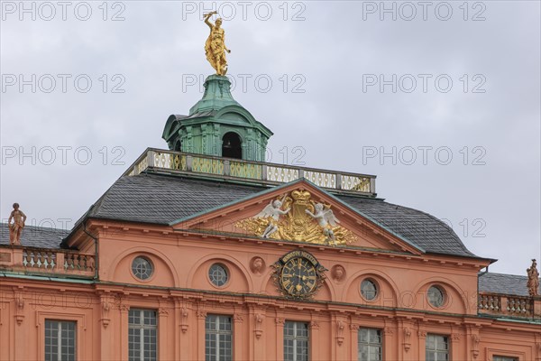 Corps de Logis, baroque three-winged complex Rastatt Palace, former residence of the Margraves of Baden-Baden, Rastatt, Baden-Wuerttemberg, Germany, Europe