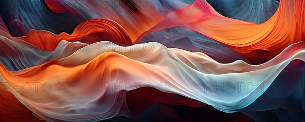 AI generated digital waves ripple across the canvas coalescing with the timeless strokes of a classic painting