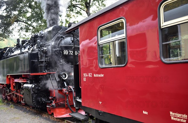 The Harz Narrow Gauge Railway, Brocken Railway, Selketal Railway in the Harz Mountains, Saxony-Anhalt, Germany, Europe