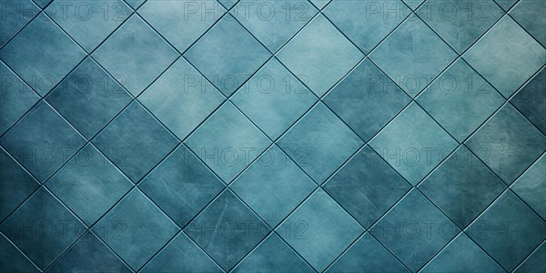 Teal tile background. KI generiert, generiert, AI generated