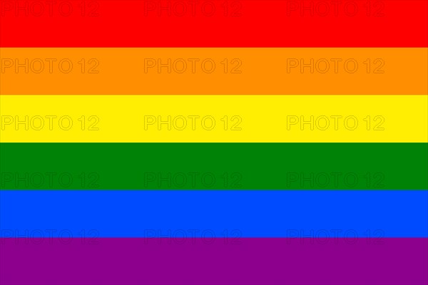 Illustration of the Rainbow Pride Flag. Movement LGBT. Symbol of sexual minorities