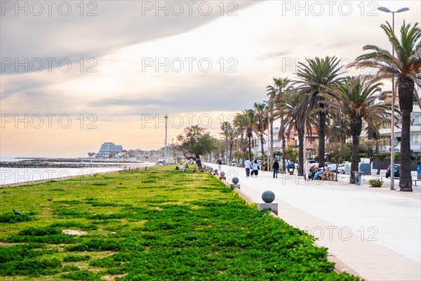 Promenade in Sitges, Spain, Europe