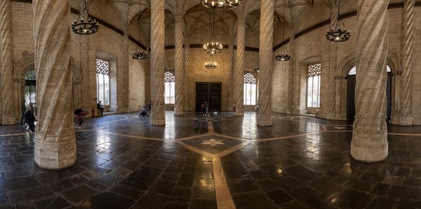 Interior, Lonja de la Seda Palace, UNESCO World Heritage Site, Valencia, Spain, Europe